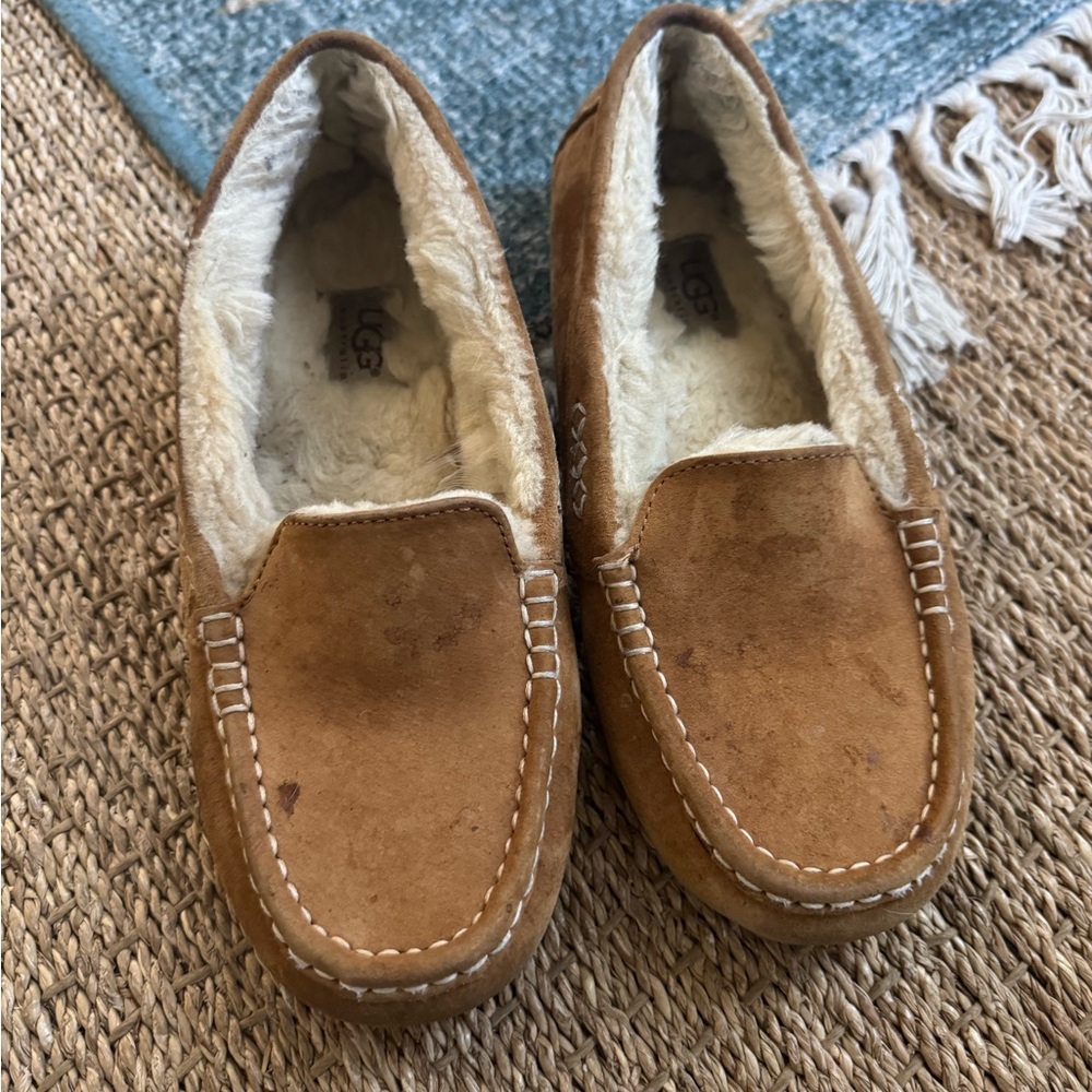 UGG womens Brown Suede Slip-Ons